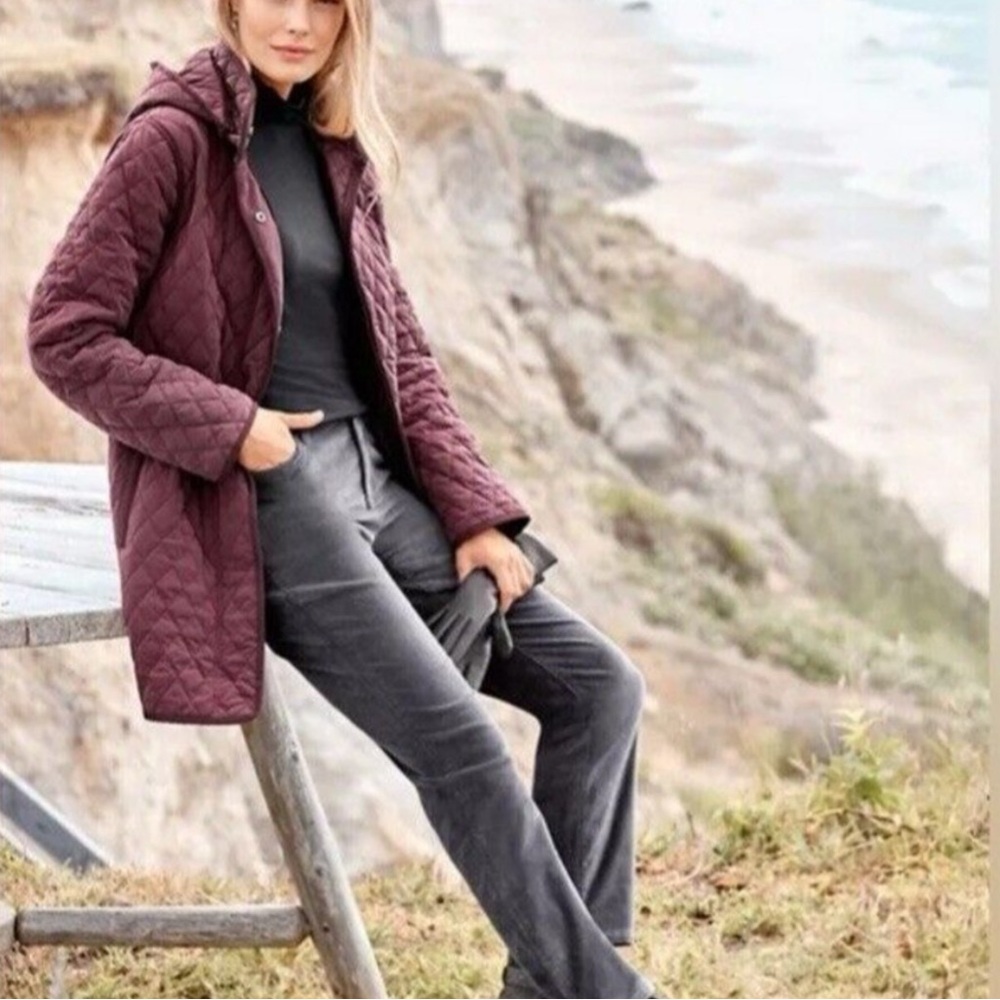 Garnet Hill Essential Quilted Car Coat